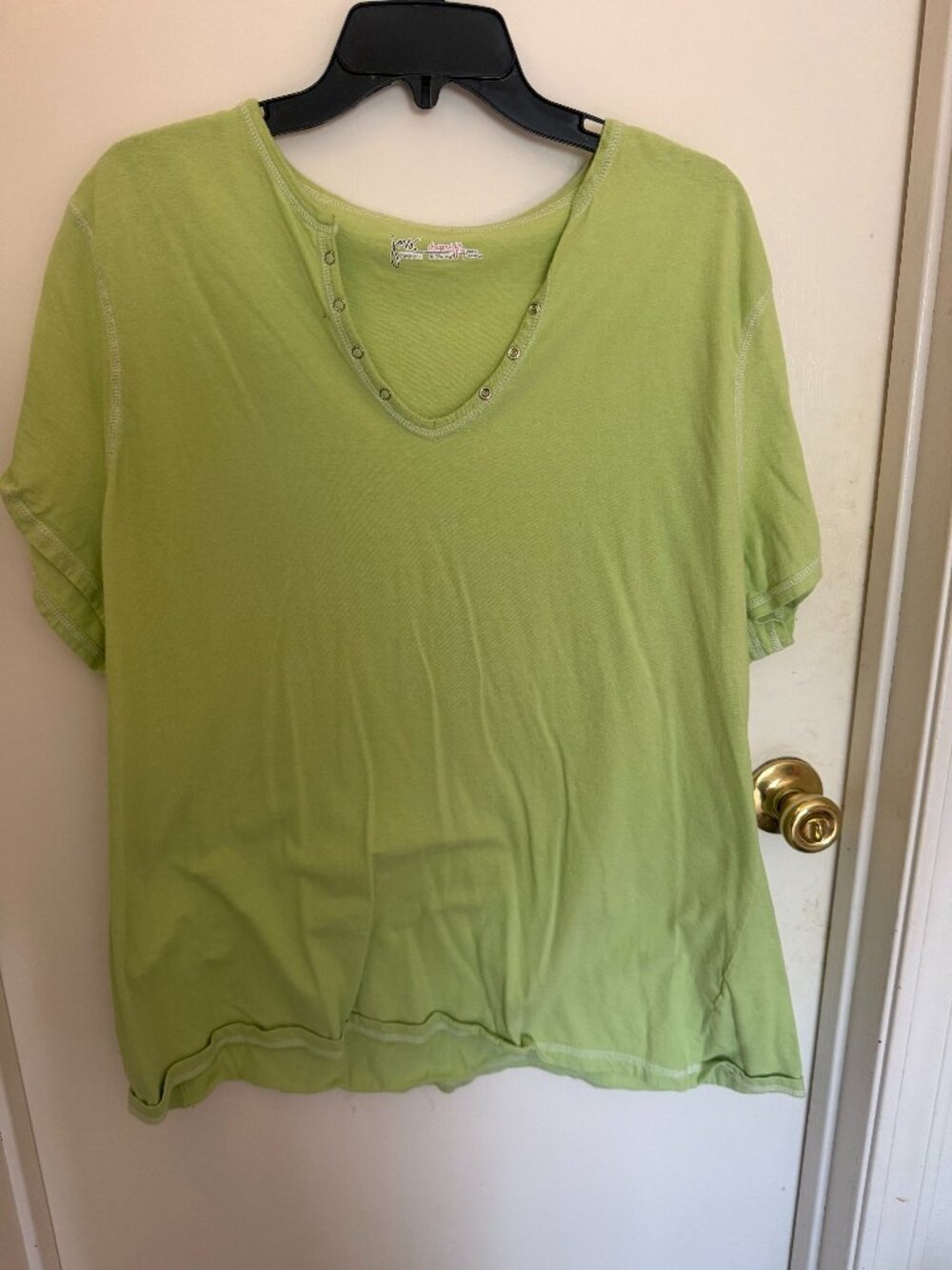 Just My Size Lime Green Top W 3X